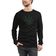 Load image into Gallery viewer, Long Sleeve Green leaf Outline Shirt
