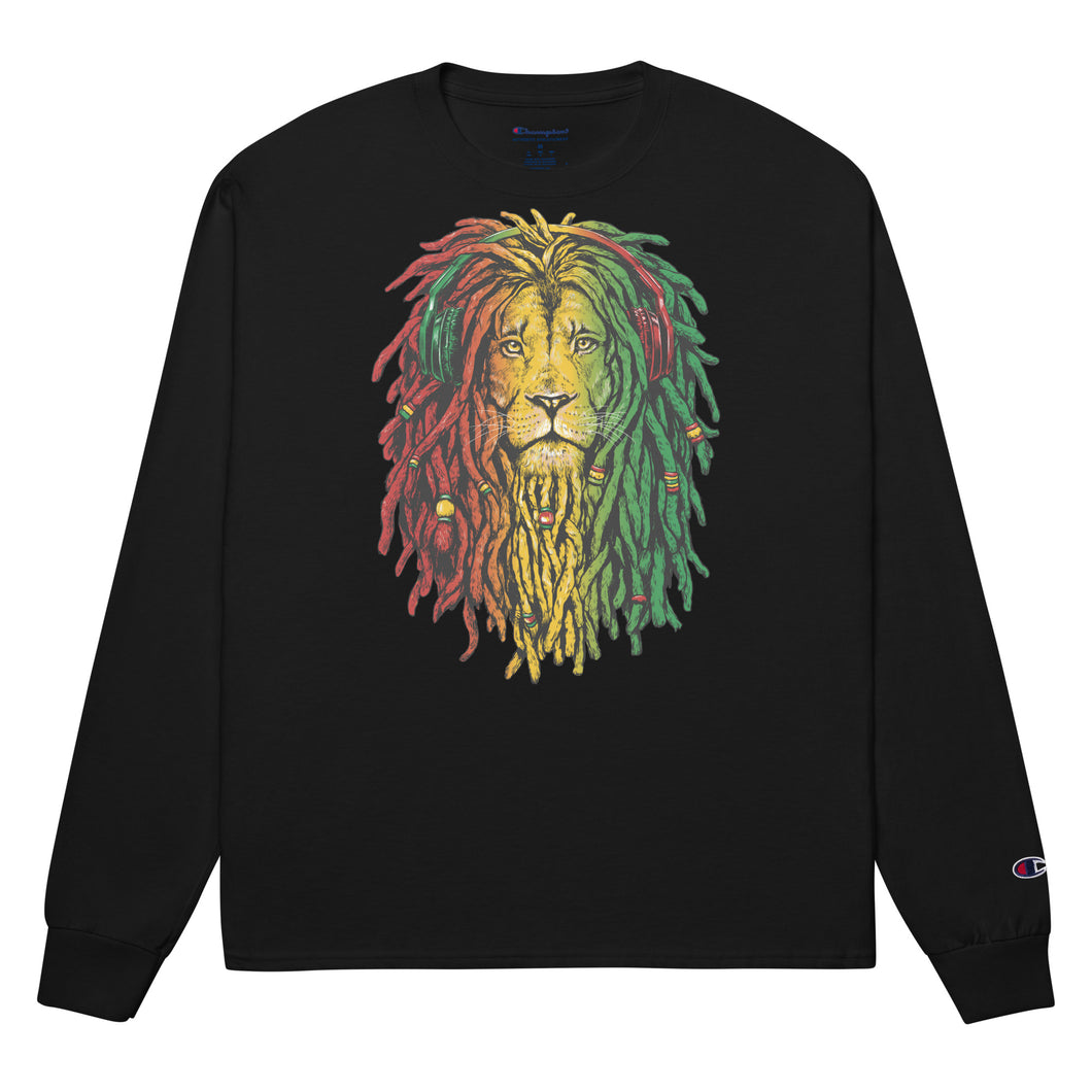 Men's Champion Rasta Lion Long Sleeve Shirt