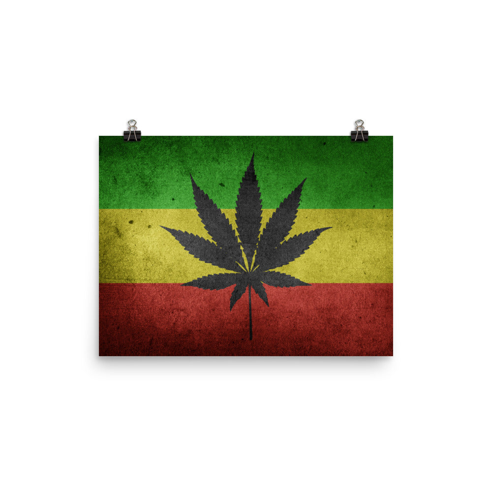 Weed Leaf Rasta Poster