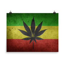 Load image into Gallery viewer, Weed Leaf Rasta Poster
