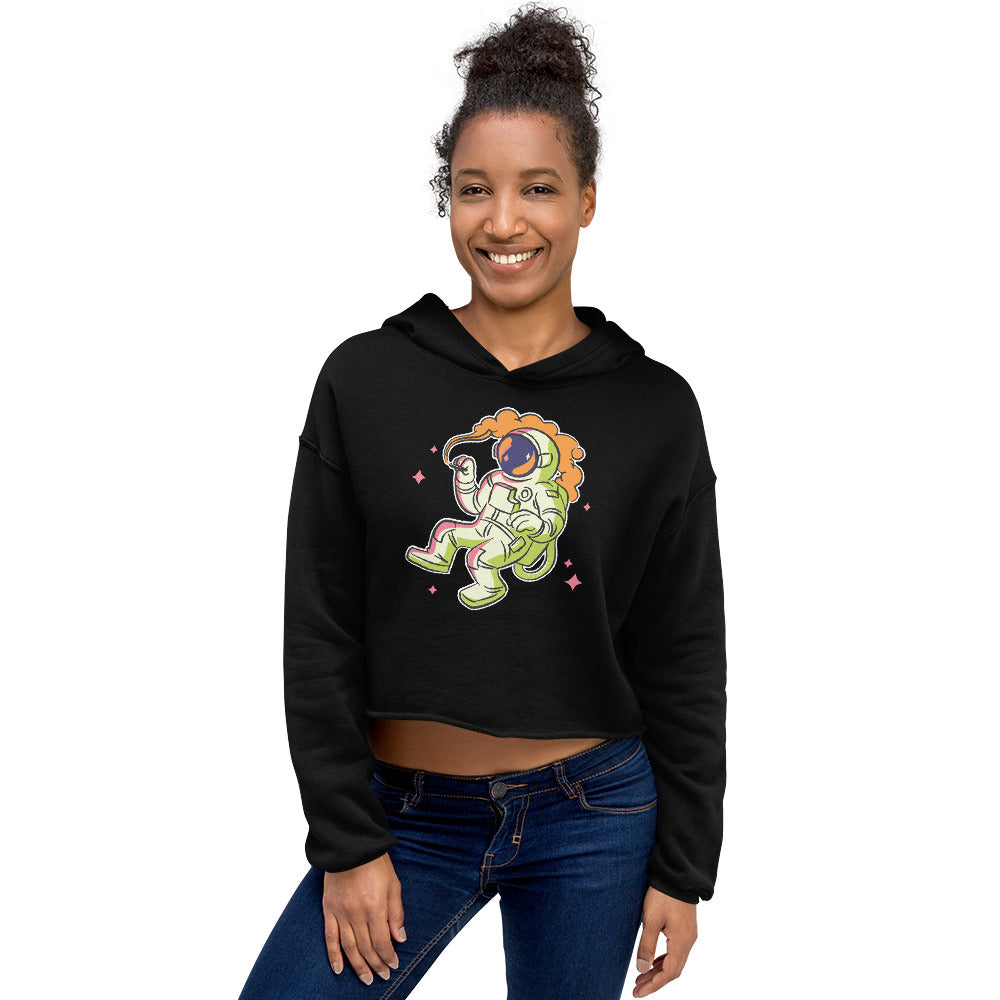 Women's Space Stoner Crop Hoodie